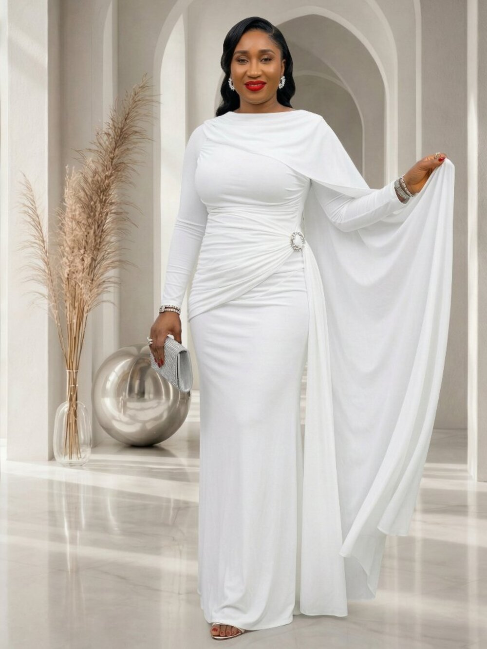 Soraya Regal Dress - White